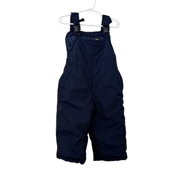 Oshkosh Navy Blue Snowsuit Bib Overall Toddler Boy 2T - Picture 1 of 6